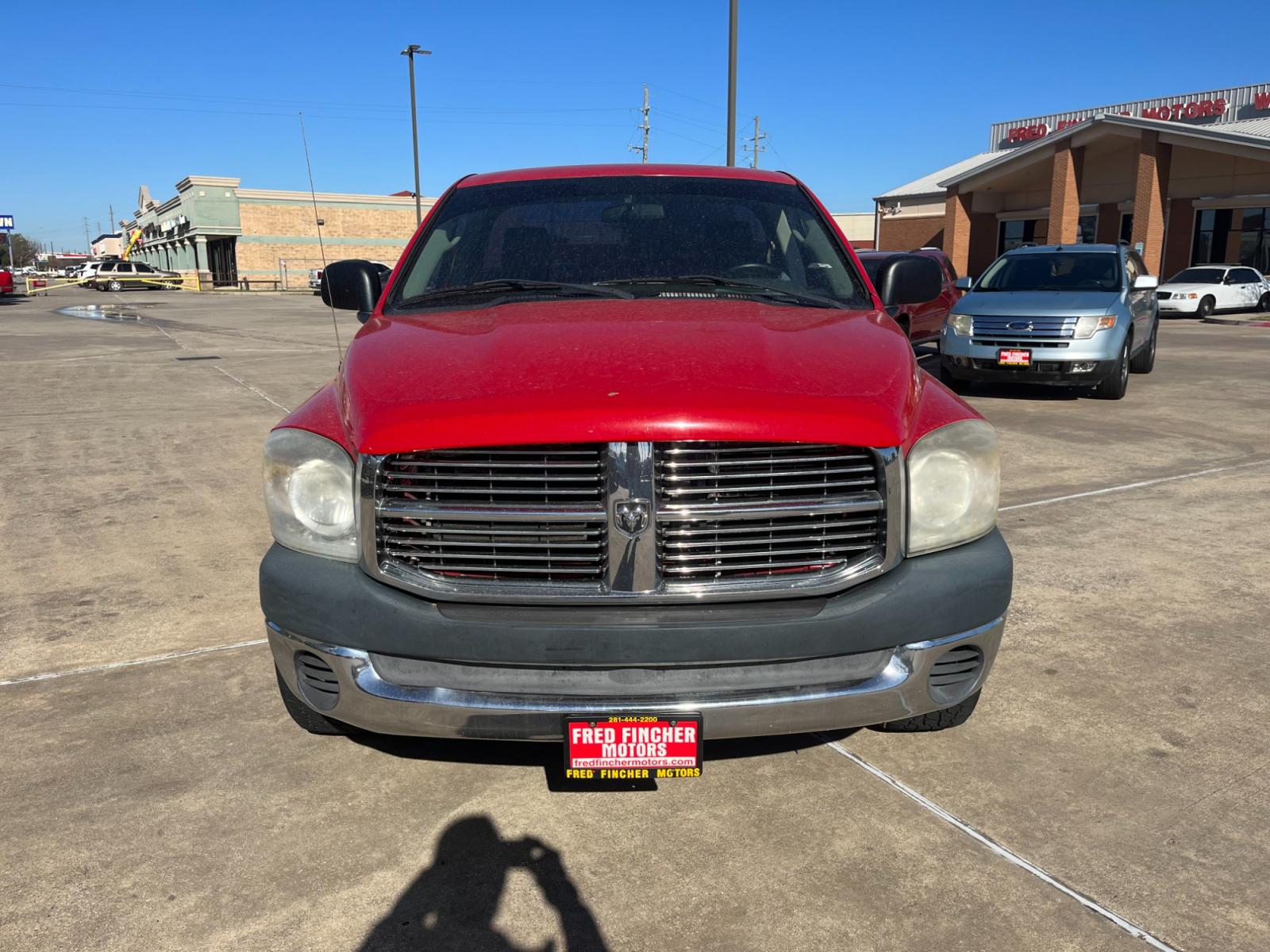 2007 red /black Dodge Ram 1500 SLT 2WD (1D7HA16K97J) with an 3.7L V6 SOHC 12V engine, Manual transmission, located at 14700 Tomball Parkway 249, Houston, TX, 77086, (281) 444-2200, 29.928619, -95.504074 - Photo #1